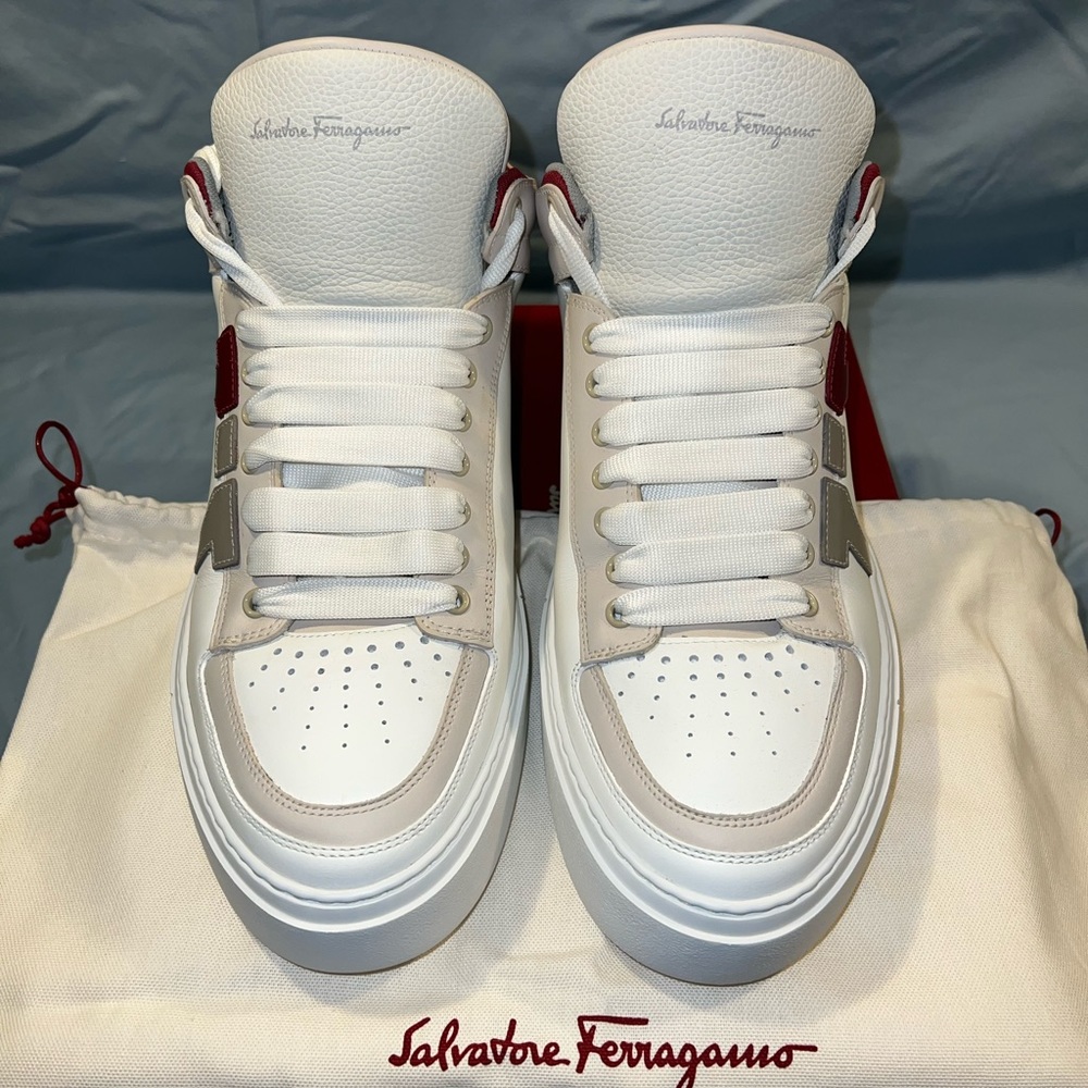 Mens Salvatore Ferragamo sneakers with box and dust bags